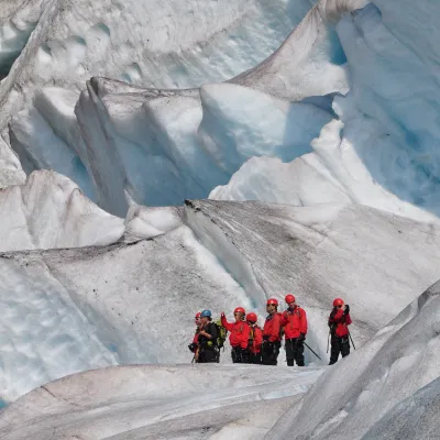 a close up of a snow covered mountain
